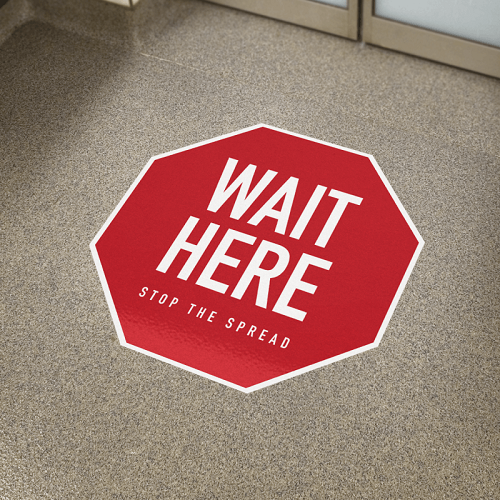 Social Distancing Floor Graphics - Removable Adhesive Vinyl (13mil)