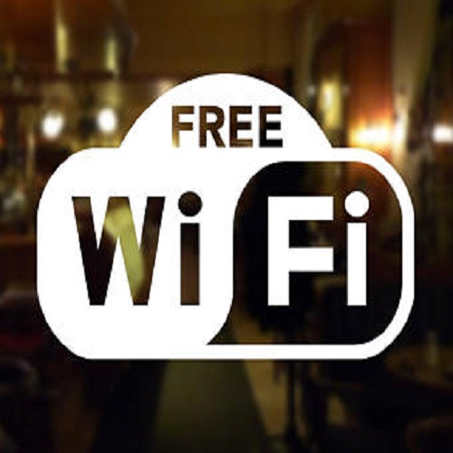 Free Wifi vinyl sign decal /sticker